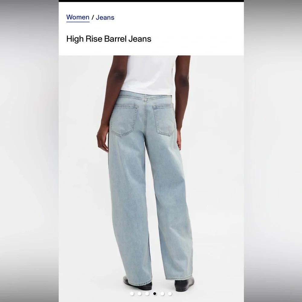 GAP High Rise Barrel jeans SZ 27 - Picture 3 of 7
